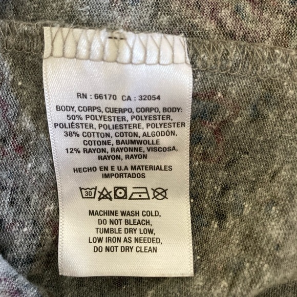 T.la Anthropology paisley tshirt raw edge reverse seam slit hem thin slub knit - Picture 10 of 10